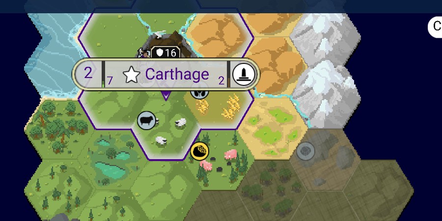 Map around Carthage