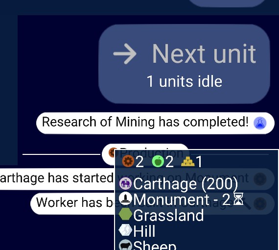 Next unit and notifications